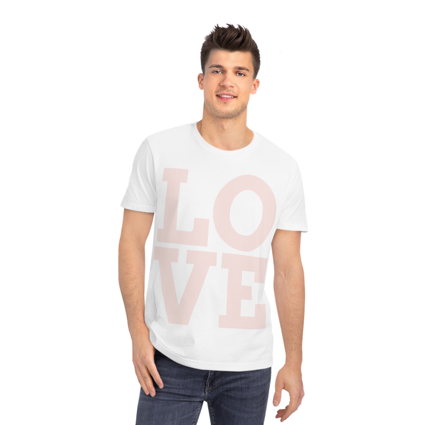 Camiseta Unisex Estilo Rocker – Diseño Minimalista ‘LOVE’ con Algodón Orgánico