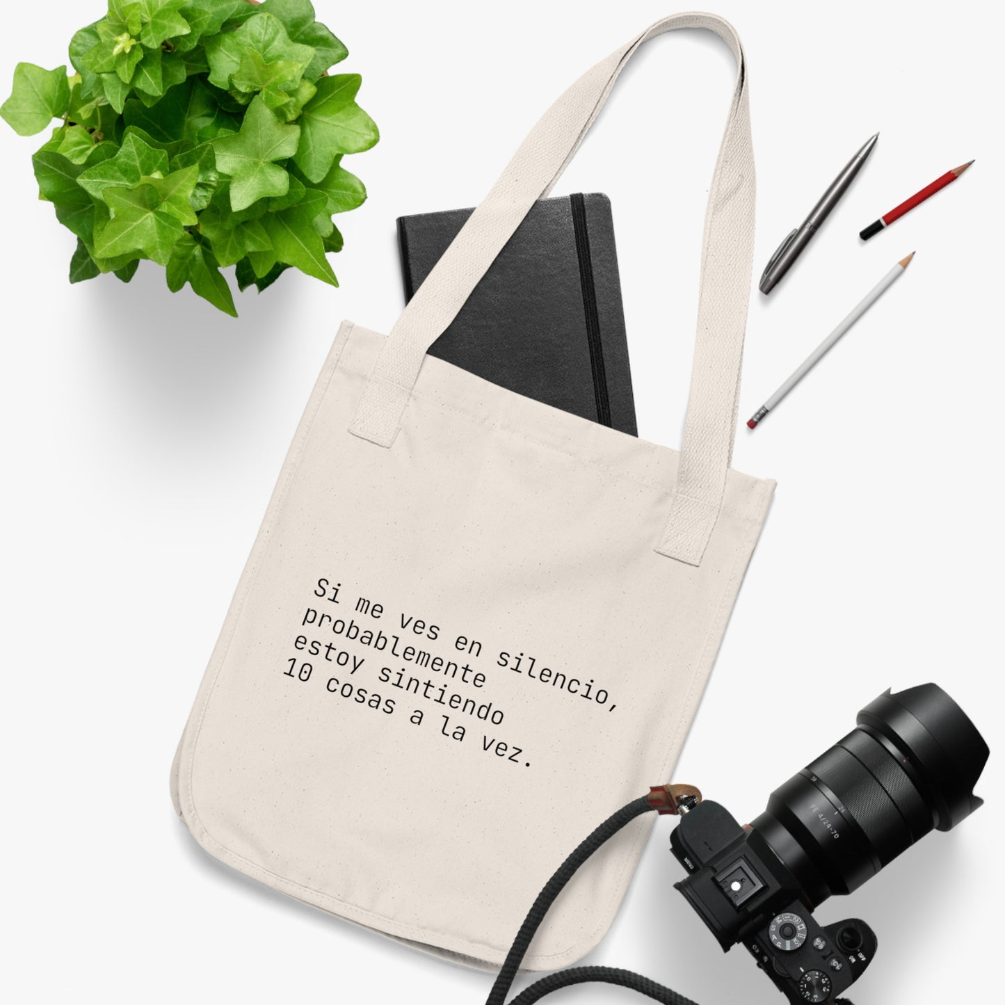 Organic Tote Bag - Inspiring Conscience, Growing Human - Eco-Friendly